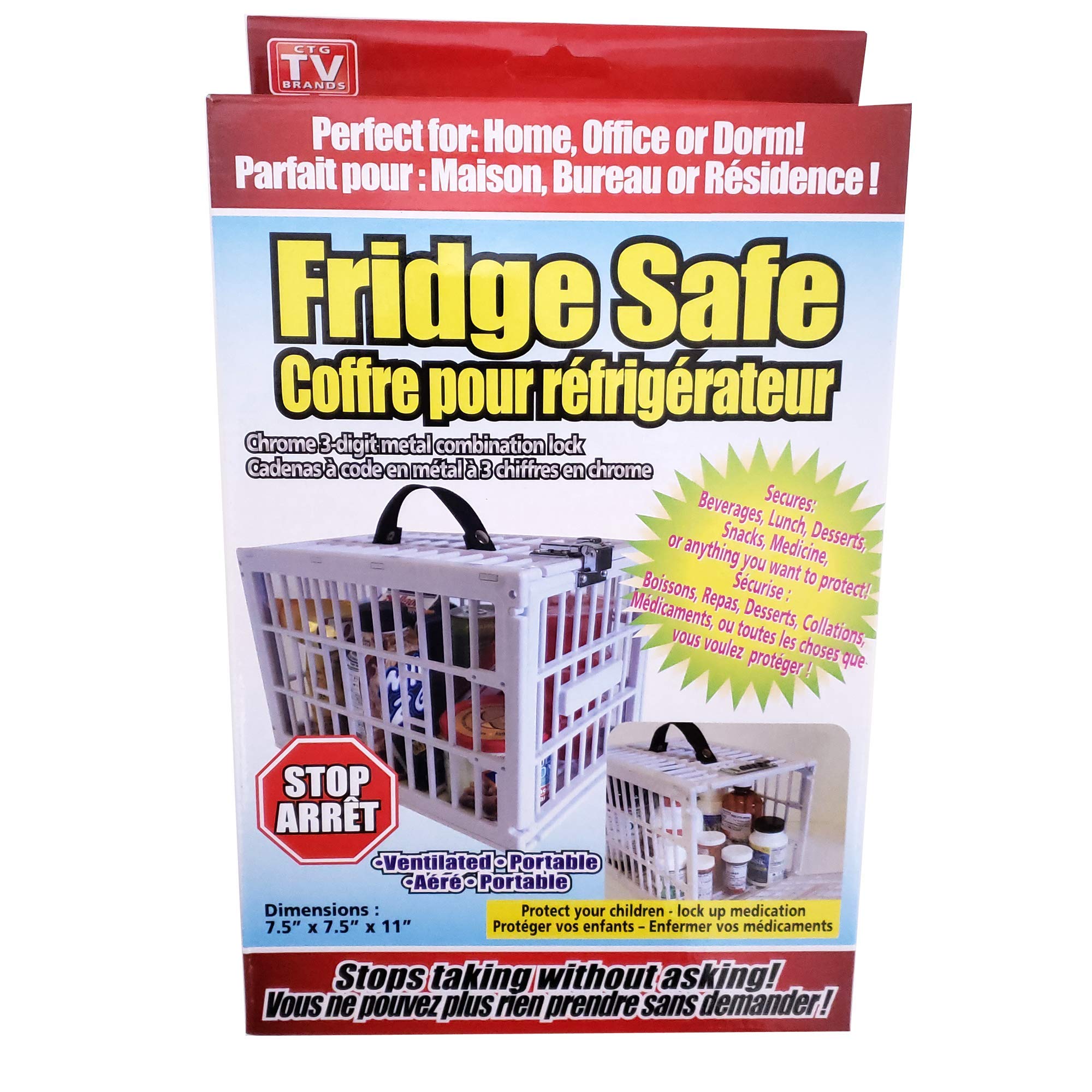 Secure Refrigerator Lock Box with Combination Code - Durable Food Storage Container for Kitchen, Pantry & Camping Use