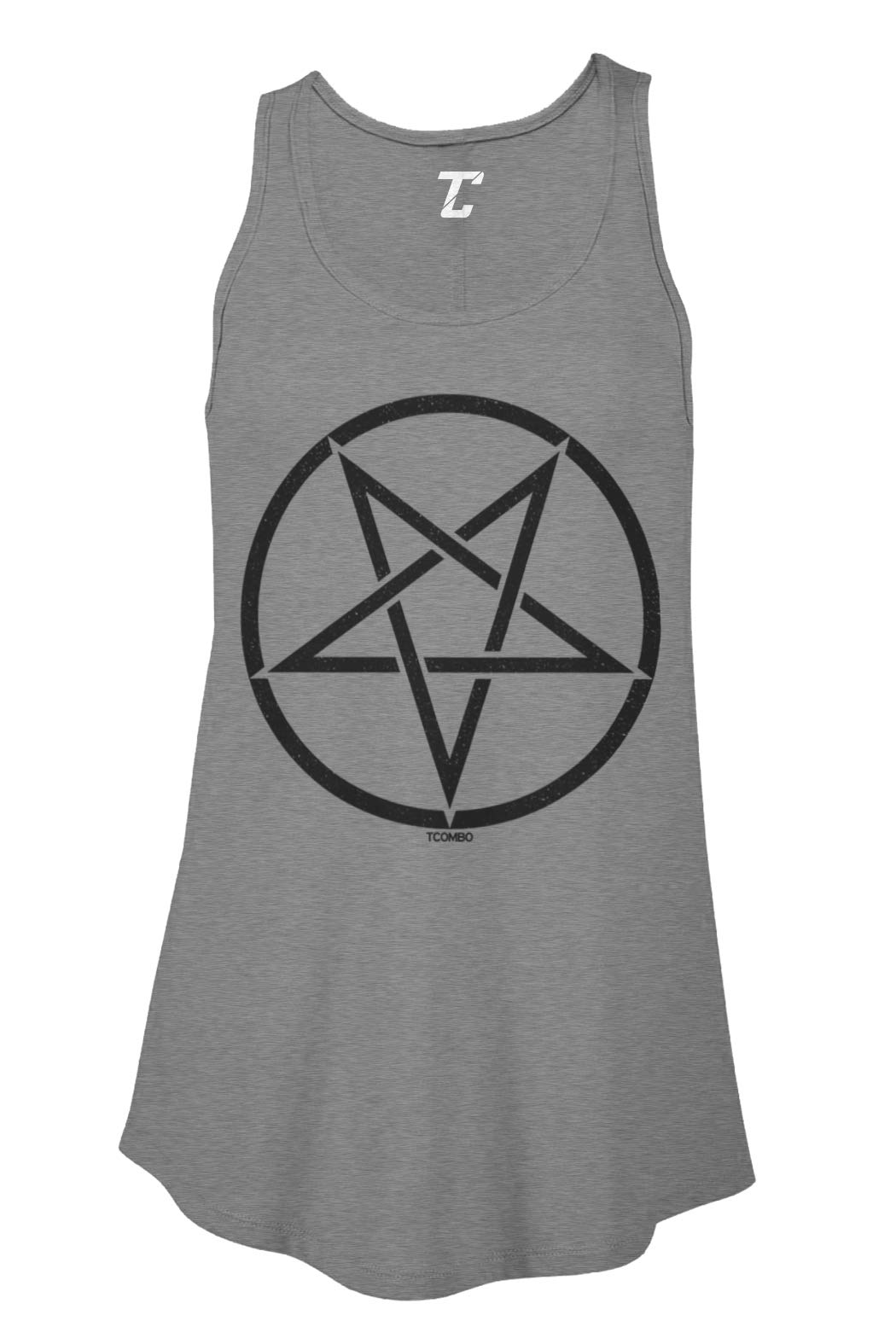 Satanic Pentagram Heavy Metal 666 Badass Women's Flowy Tank Top | Gothic Occult Fashion for Concerts, Halloween & Alternative Style
