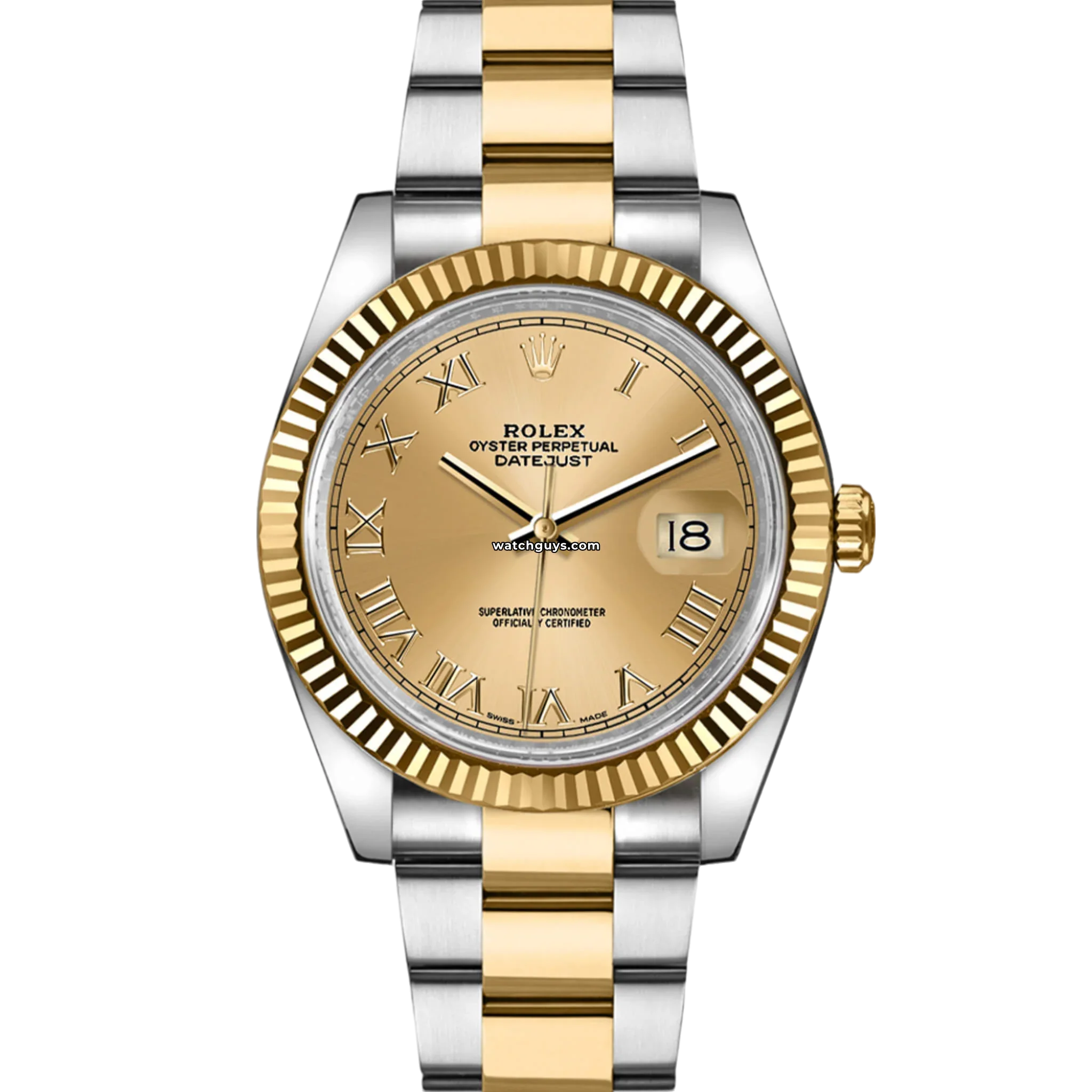 Rolex Datejust 116233 Men's Watch - 36mm Stainless Steel & Gold, Champagne Dial with Roman Numerals - Perfect for Business, Formal Events & Luxury Gifts
