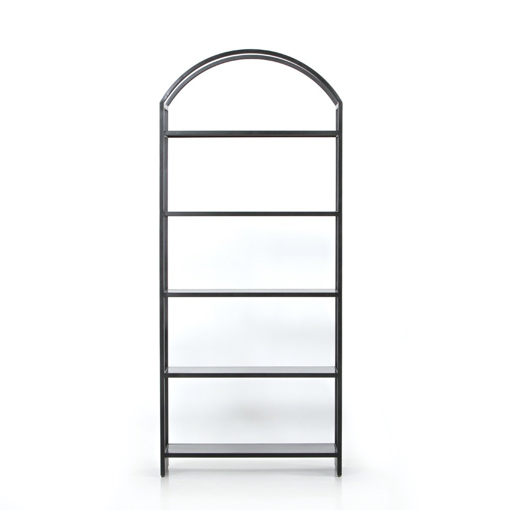 Loomis Bookcase Black - Modern Wooden Bookshelf for Home & Office Storage | Perfect for Living Room, Bedroom, or Study Organization
