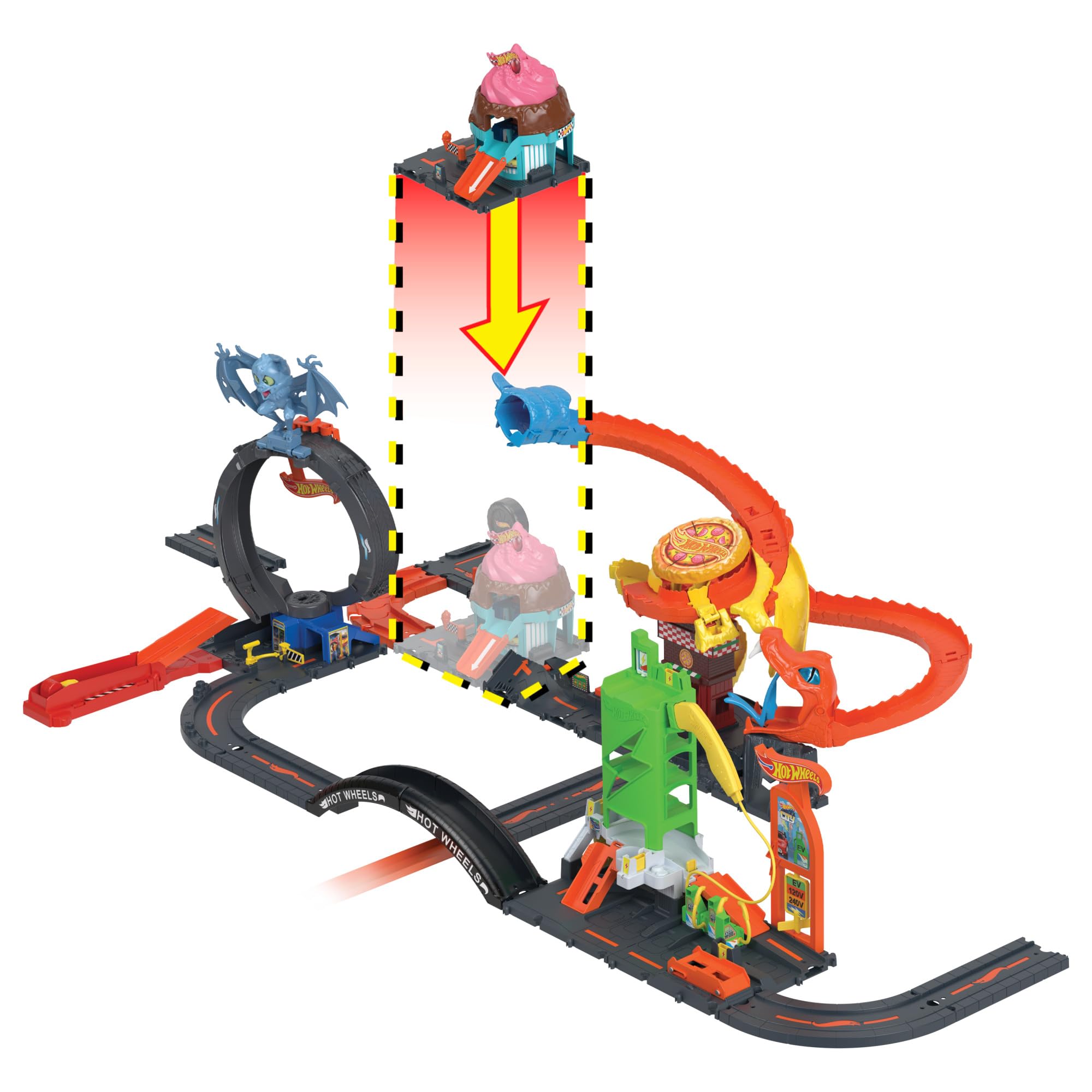 Hot Wheels HTN77 Die-Cast Toy Cars for Kids - Collectible Racing Vehicles with Stunt Tracks - Perfect for Playtime, Birthday Gifts & Car Enthusiasts