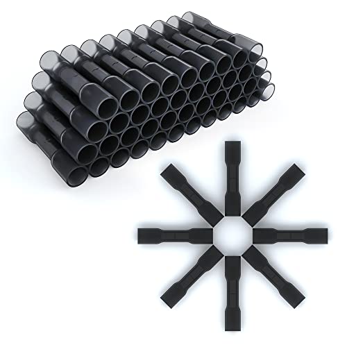 50Pcs Heat Shrink Butt Connectors 14-12 AWG Waterproof Electrical Wire Connectors - Marine, Automotive, Cable Wiring Splice Kit for Boat, Car, Home & Outdoor Use - Black Vinomike