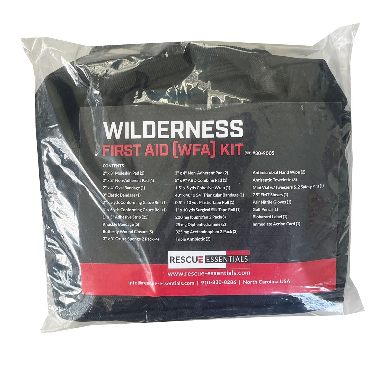 Rescue Essentials WFA First Aid Kit - Compact & Complete Emergency Medical Supplies for Hiking, Camping, and Outdoor Adventures
