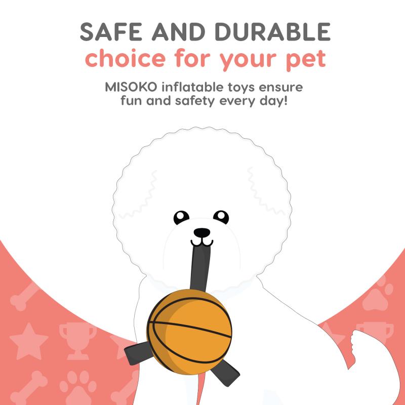 Misoko Interactive Pet Toy for Dogs & Cats - Durable Chew Toy with Squeaker - Perfect for Indoor & Outdoor Playtime