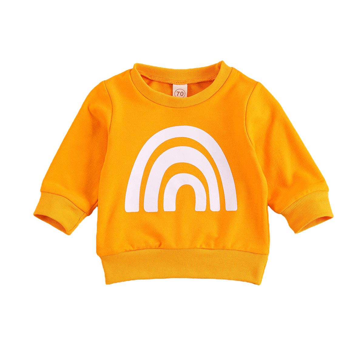 Toddler Baby Long Sleeve Rainbow Pullover Sweatshirt - Soft Cotton Top for Girls & Boys | Perfect Fall Outfit for Playdates & Family Photos