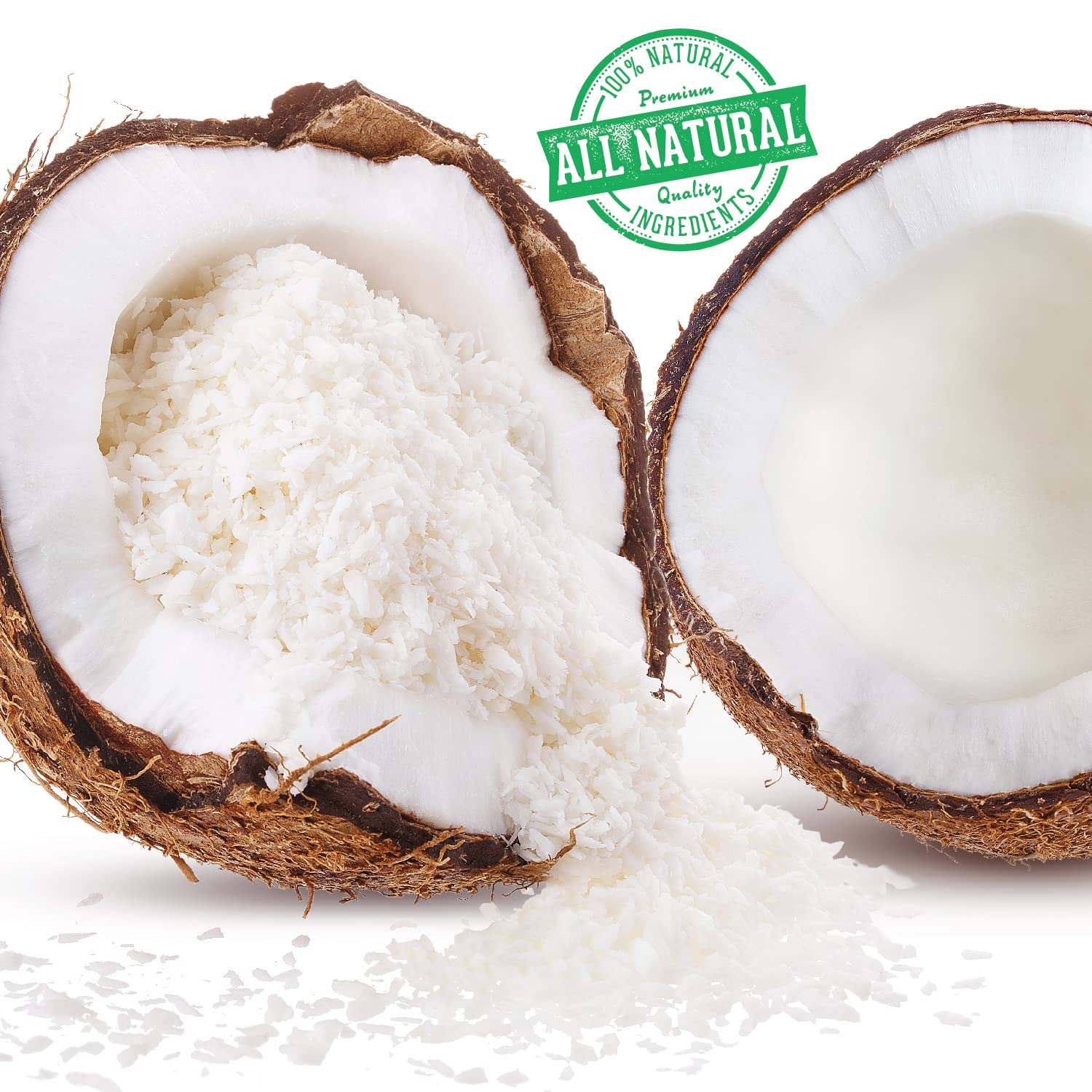 Herbaila Unsweetened Shredded Coconut Flakes - 1 lb (16 oz) | All Natural, Non-GMO, Dried Coconut Shavings for Baking, Cooking & Smoothies | Premium Quality Coconut Flakes for Desserts, Granola & Healthy Snacks
