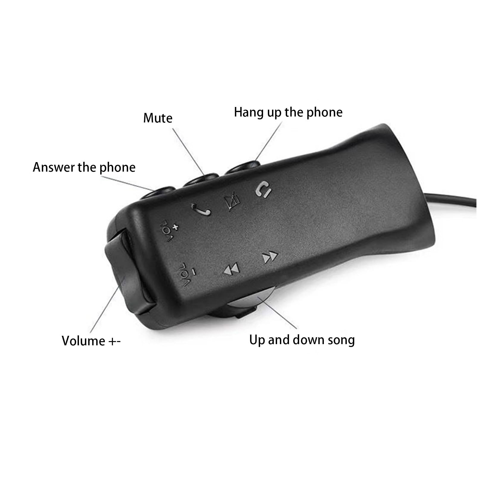 Universal 7-Button Wireless Steering Wheel Radio Control - Hands-Free Car Audio Remote with Toggle Switch for Safer Driving | Compatible with Most Vehicles | Perfect for Commuting, Road Trips & Music Lovers