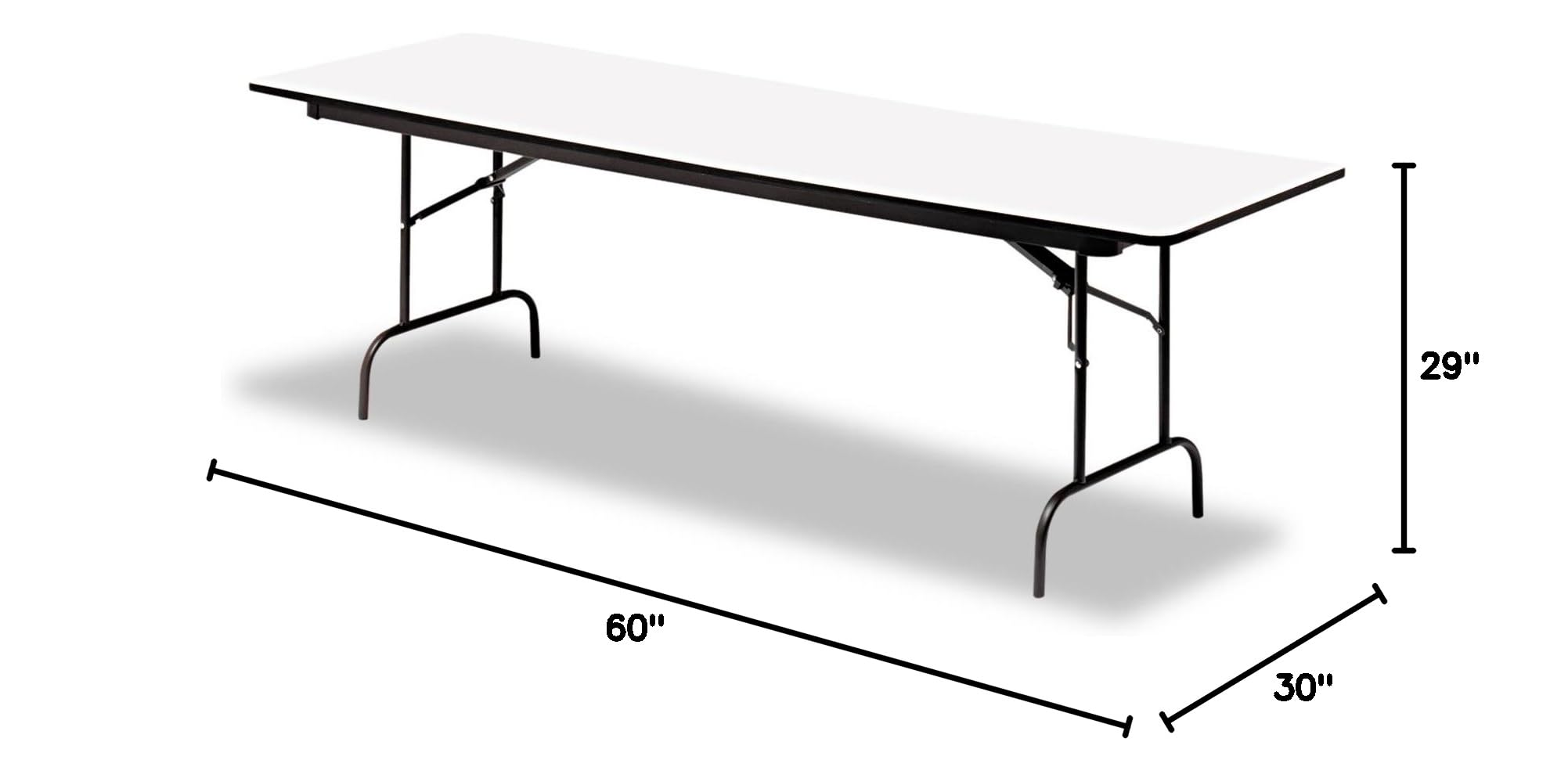 Iceberg OfficeWorks Commercial Wood Laminate Folding Table - 60