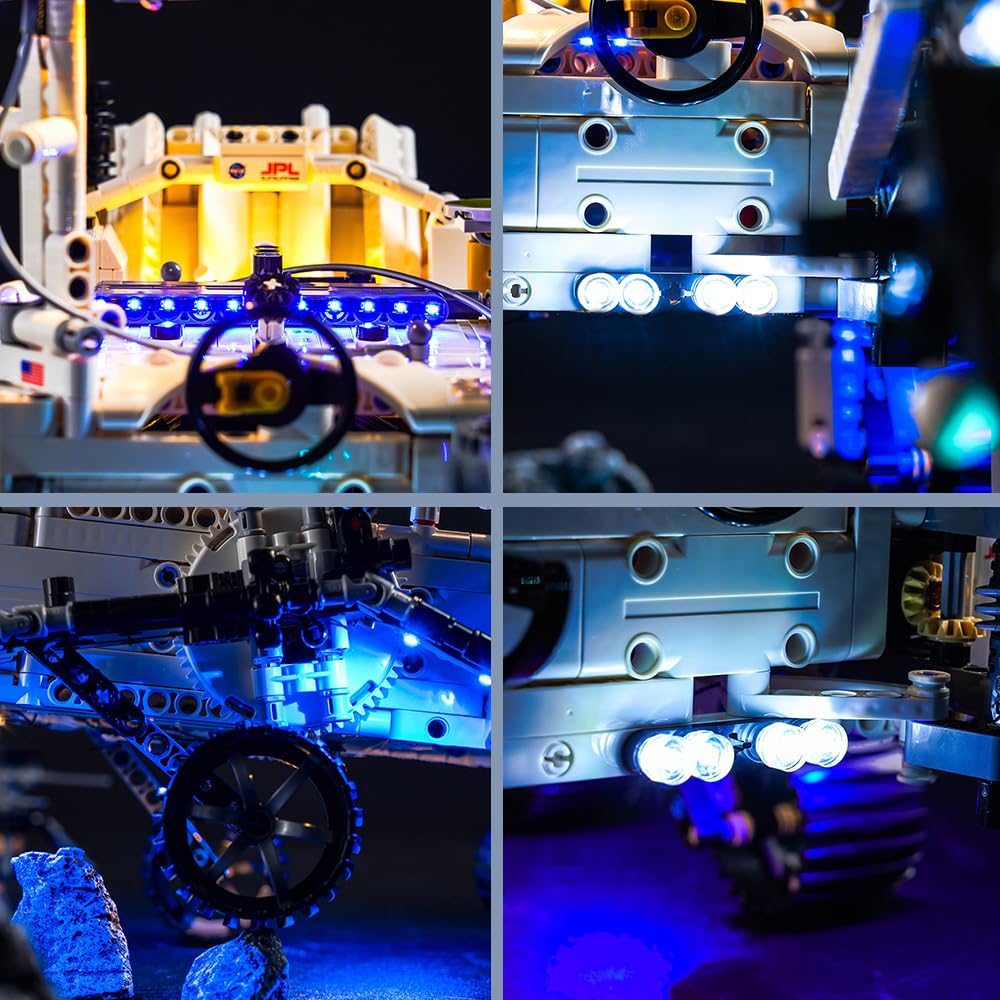 Remote Control LED Lighting Kit for NASA Mars Rover Perseverance 42158 (Non-Lego Model) - Creative Building Toy for Boys and Adults - Perfect for Space Exploration Play & Display Collections