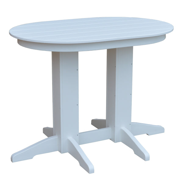 Modern Oval Counter Table for Kitchen & Bar - Stylish Dining & Entertaining Solution - Perfect for Breakfast Nook, Kitchen Island or Home Bar Setup