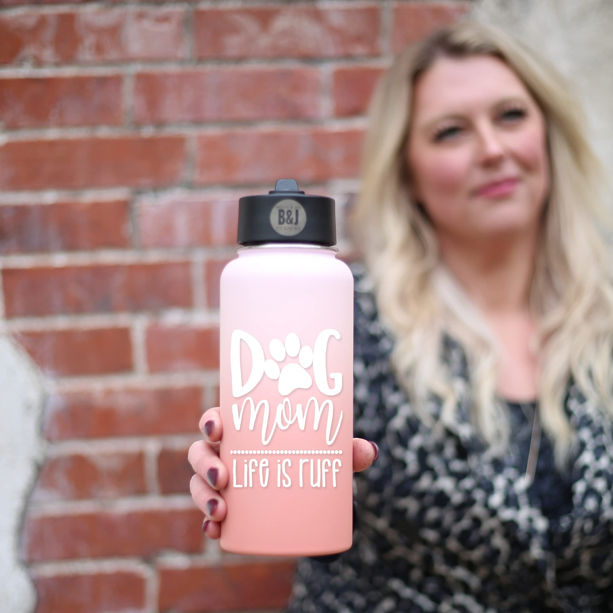 Insulated Dog Mom Tumbler - Best Coffee Mug for Dog Lovers - Perfect Gift for Women (Christmas, Birthday, New Dog Owner) - Great for Home, Office & Travel Use
