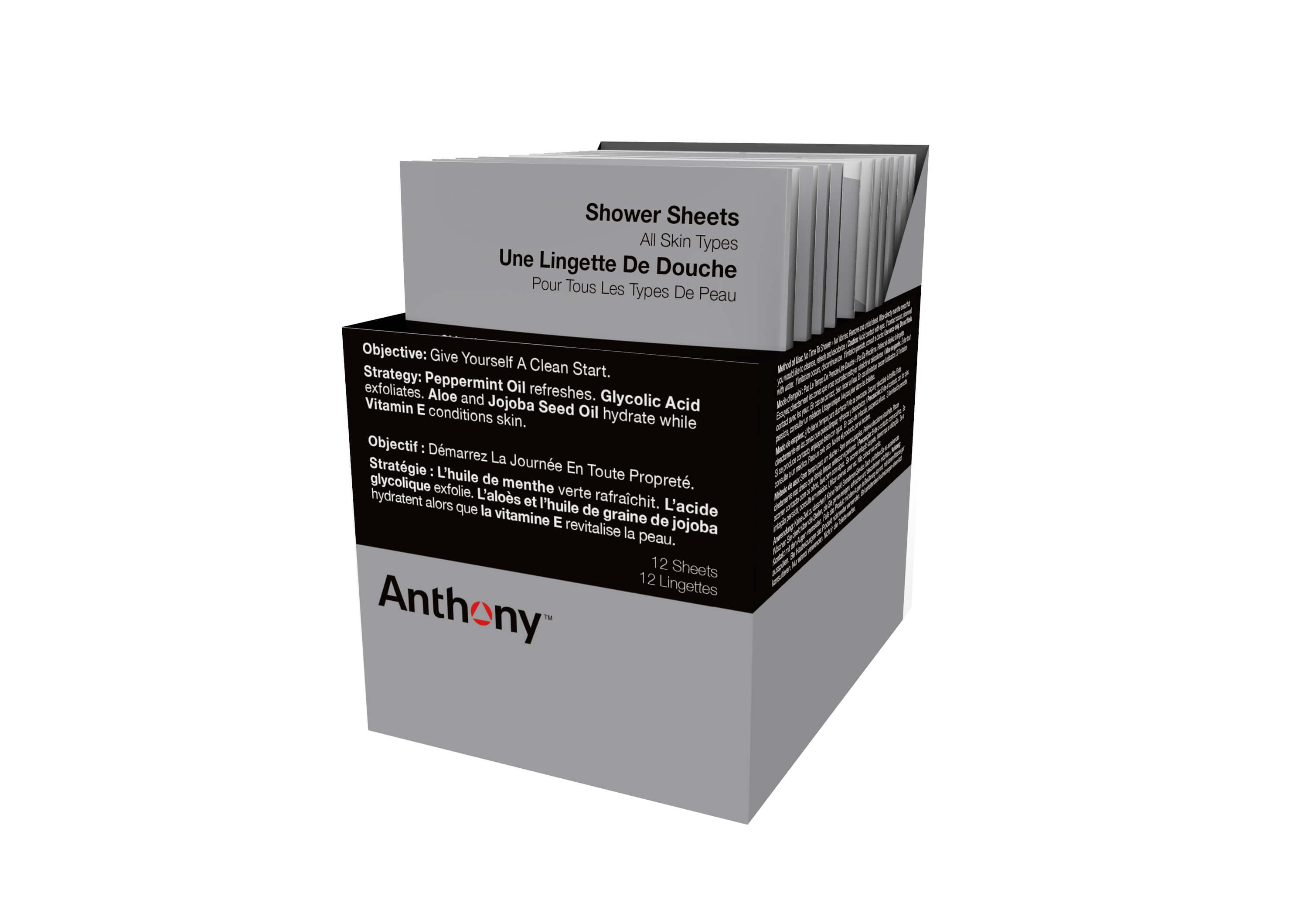 Anthony Shower Sheets - Refreshing Body Wipes for Gym, Travel & Outdoor Activities | Quick Cleanse for Post-Workout & On-The-Go Hygiene
