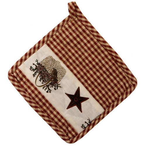 AG-40299S-2 Star Basket Design Heat Resistant Pot Holders Set of 2 - Oven Mitts for Kitchen Cooking, Baking & Grilling