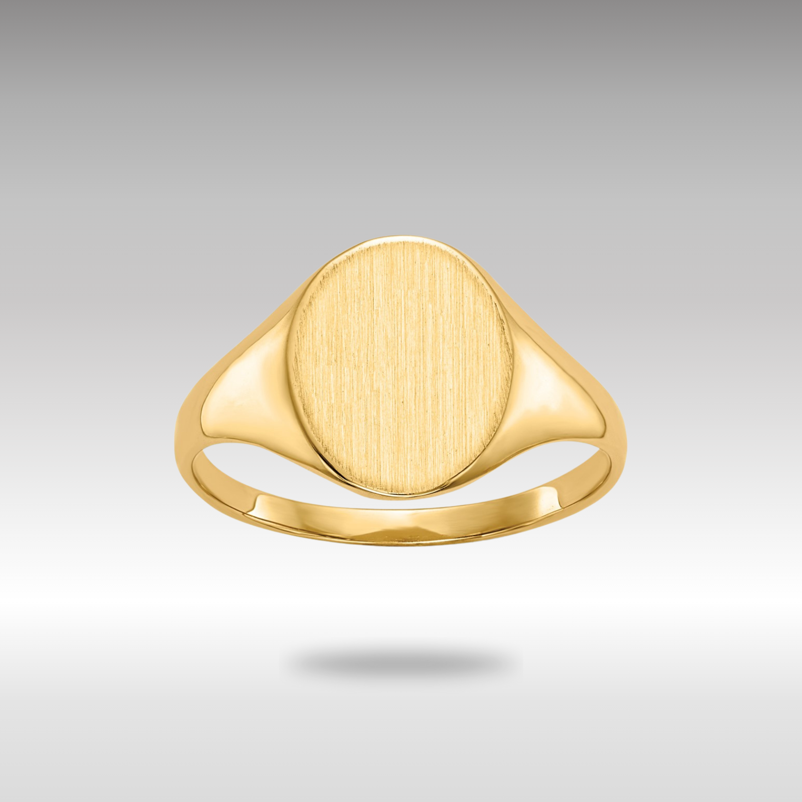Gold Signet Ring RS101 - Elegant Closed Back Design for Men & Women - Perfect for Weddings, Engagements, and Formal Occasions