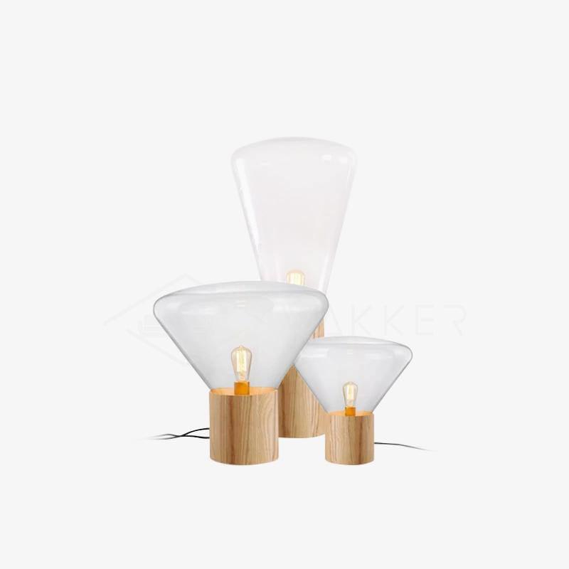 Modern Wood Table Lamp - Stylish Nightstand & Bedside Lighting for Living Room, Bedroom, and Office Decor