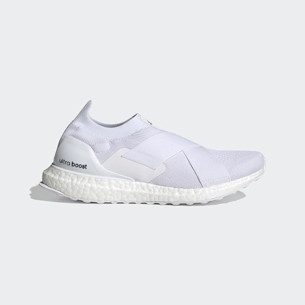 adidas Women's Ultraboost DNA Slip-On Running Shoes - White/White Core Black - Size 9 | Lightweight Comfort for Walking, Gym & Everyday Wear