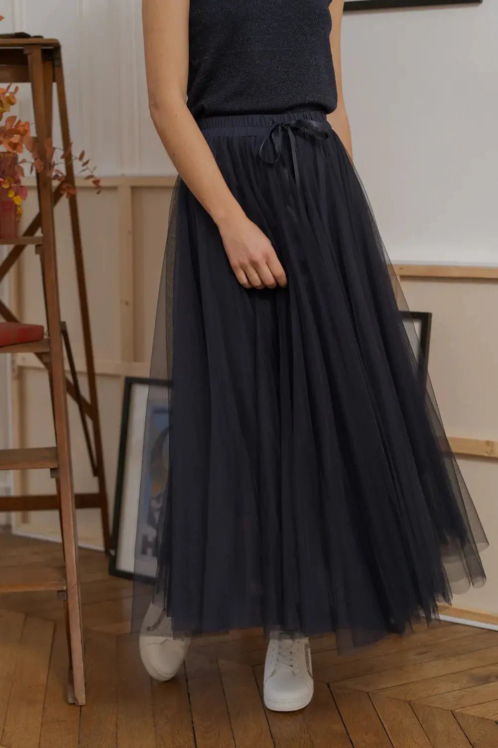 Aria Long Tulle Skirt - Elegant Flowy Maxi Skirt for Women | Perfect for Weddings, Parties & Special Occasions