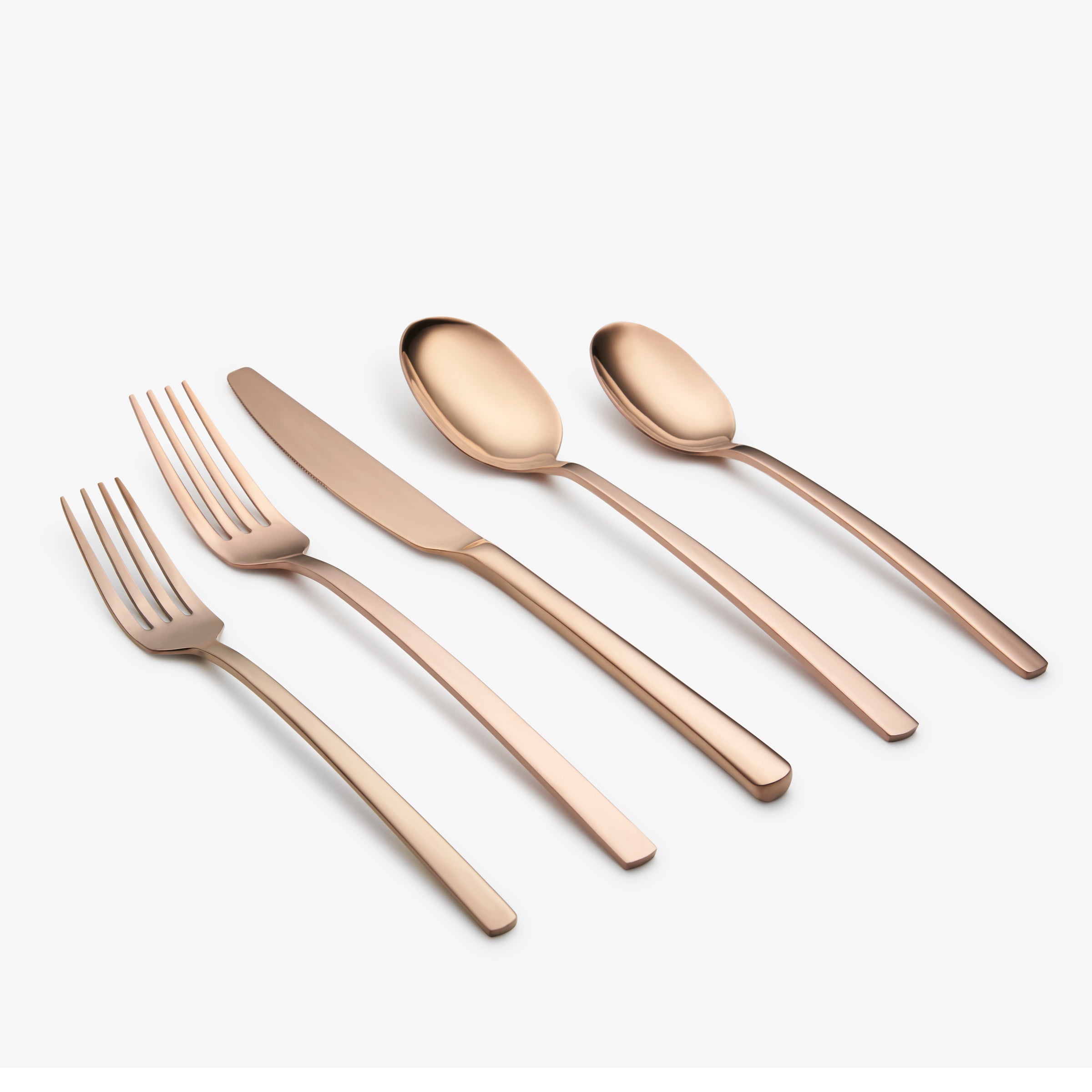 Beacon Copper Mirror 20-Piece Flatware Set - Elegant Stainless Steel Cutlery for Dining, Kitchen & Entertaining - Perfect for Dinner Parties, Weddings & Home Decor