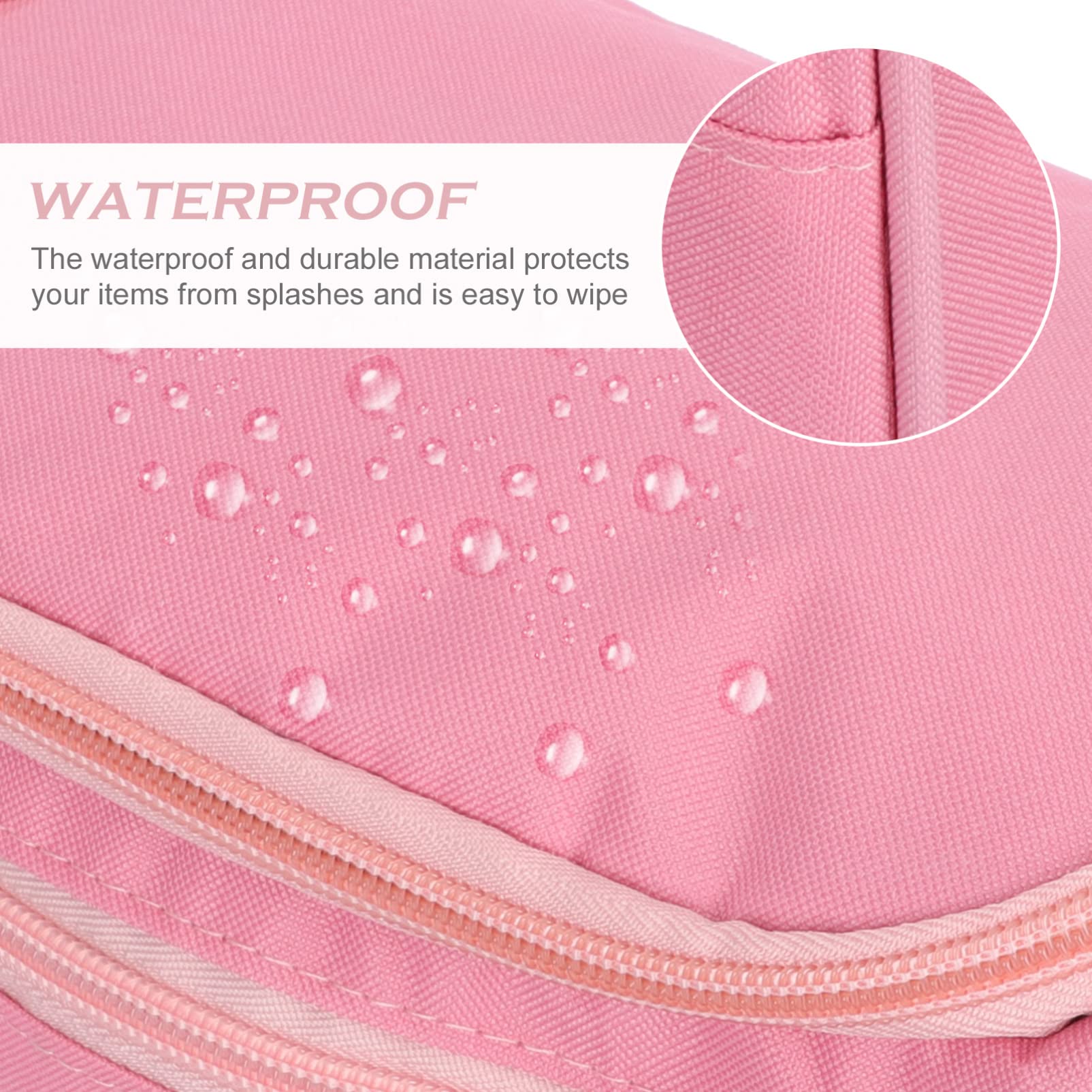 HEALLILY 1pc Travel Makeup Bag - Waterproof Cosmetic Organizer & Toiletry Pouch for Women | Compact Lightweight Oxford Cloth Storage | Perfect for Airplane Carry-on, Gym, Beach Trips & Daily Essentials