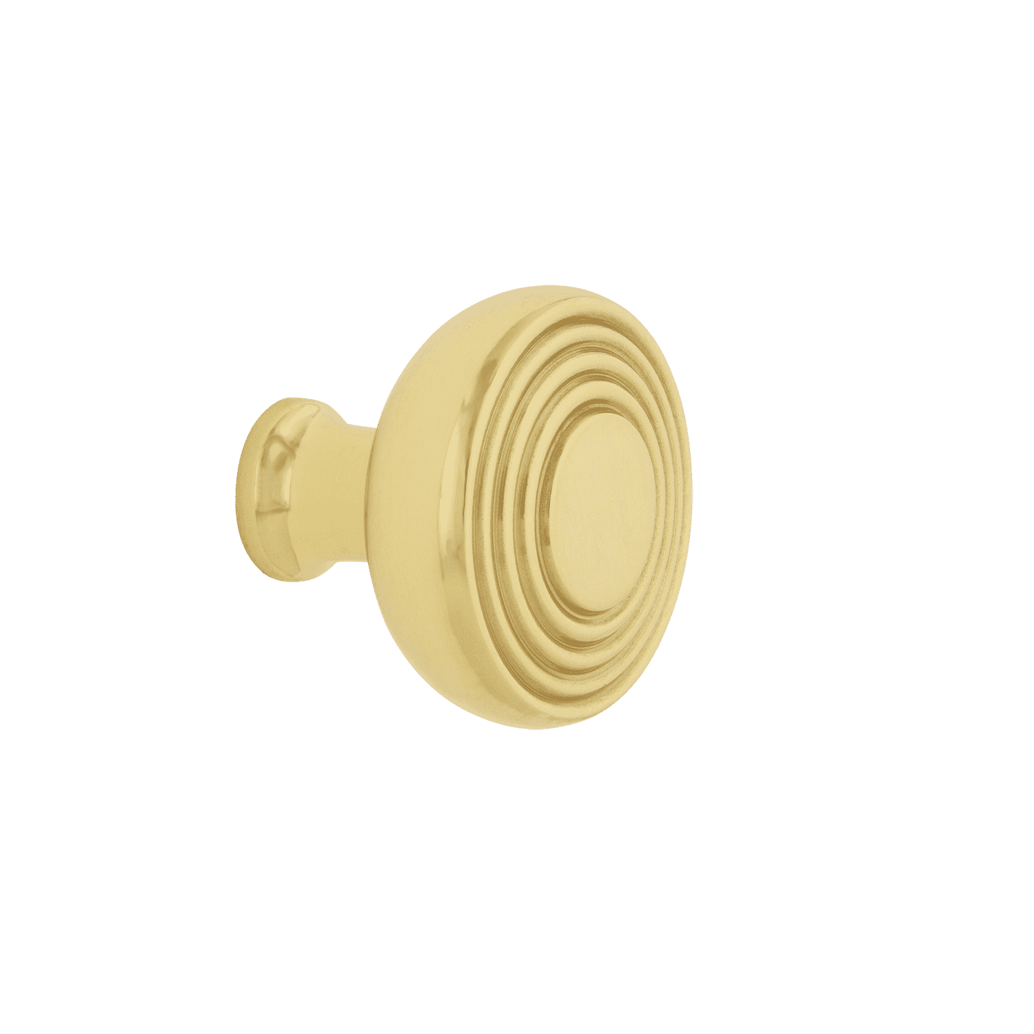 Vintage Deco Brass 1-3/8 Inch Cabinet Knob - Unlacquered Solid Brass Hardware for Kitchen, Bathroom & Furniture (Set of 10) - Perfect for Shaker Style Cabinets, Dressers & DIY Home Decor Projects