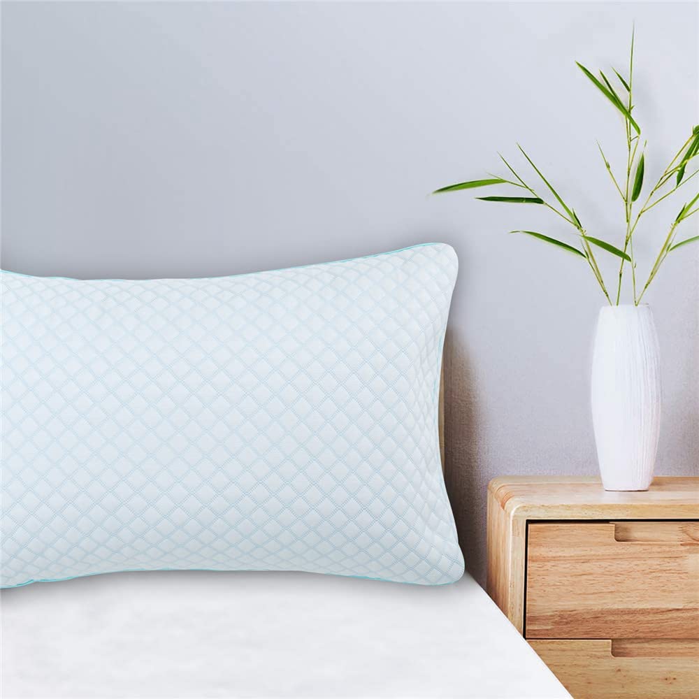 Podplug Shredded Memory Foam Pillow - Queen Size Adjustable Neck Support Pillow for Back & Side Sleepers (2-Pack) | Orthopedic Comfort for Pain Relief & Better Sleep | Ideal for Home, Travel & Office Use