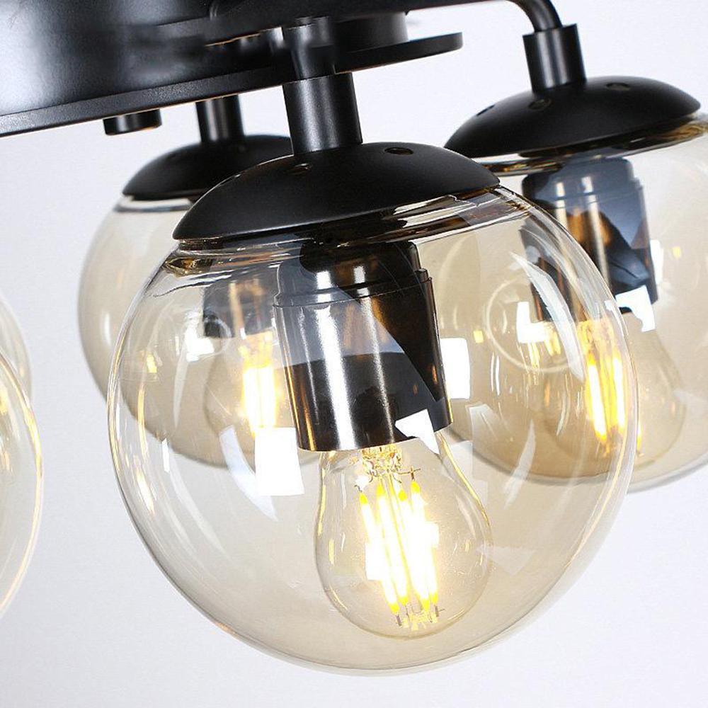 Vintage Black Ceiling Fan with Light Kit - Stylish & Energy Efficient for Living Room, Bedroom, or Patio