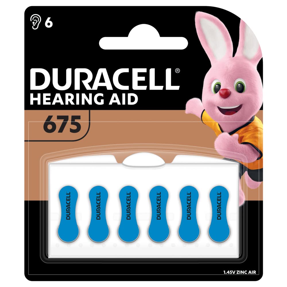 Duracell Size 312 Hearing Aid Batteries (6-Pack) - Long-Lasting Power with EasyTab for Easy Installation - Perfect for Travel, Daily Use & Emergency Preparedness