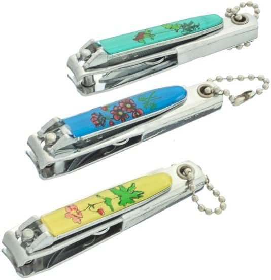 Zenics Professional Stainless Steel Nail Clipper for Thick & Ingrown Toenails - Heavy Duty Men's & Women's Nail Cutter with Comfort Grip (Multicolor) - Perfect for Home, Travel, and Pedicure Care