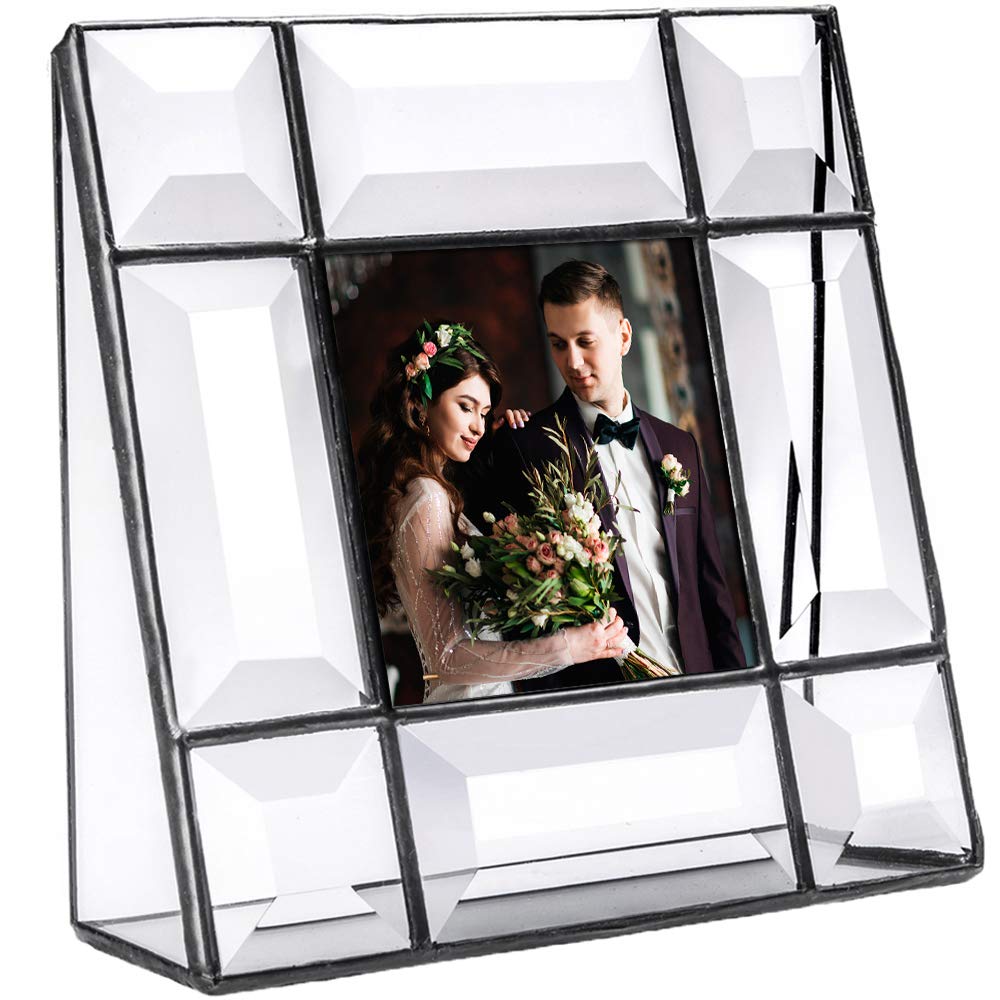 3x3 Clear Glass Square Picture Frame - Home & Office Décor for Photos