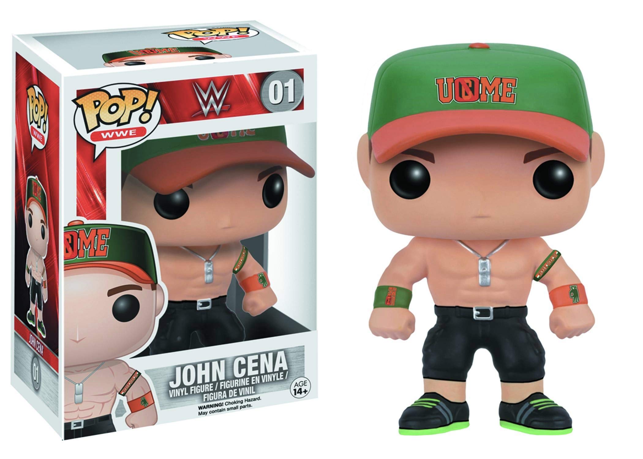 Funko POP WWE: John Cena Collectible Vinyl Figure - Green & Orange Outfit - Perfect for WWE Fans, Collectors & Home/Office Display