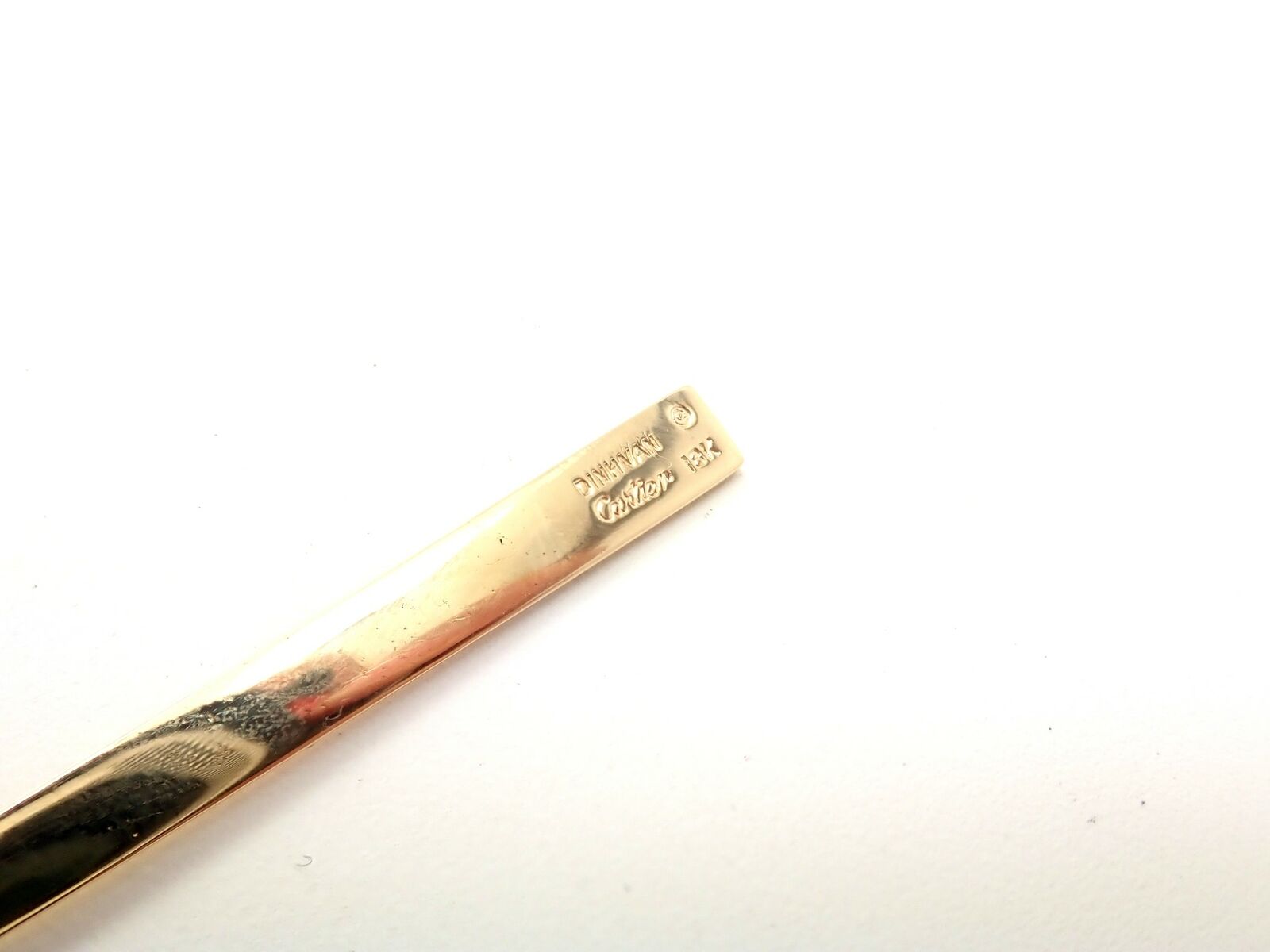Vintage Authentic Cartier Dinh Van 18k Yellow Gold Long Quill Brooch Pin - Rare Collectible Jewelry for Special Occasions & Vintage Fashion