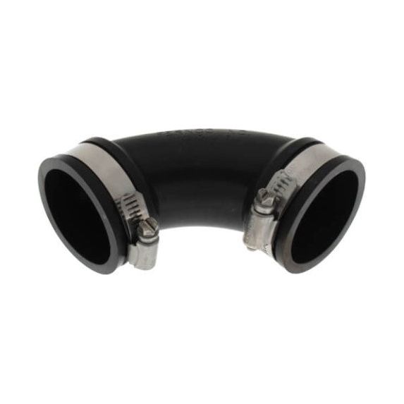 Fernco QL-150 1-1/2 Inch 90 Degree Flexible PVC Elbow - Quick Connect Plumbing Fitting for Drainage & Waste Pipe Systems (Home, RV, Marine Use)