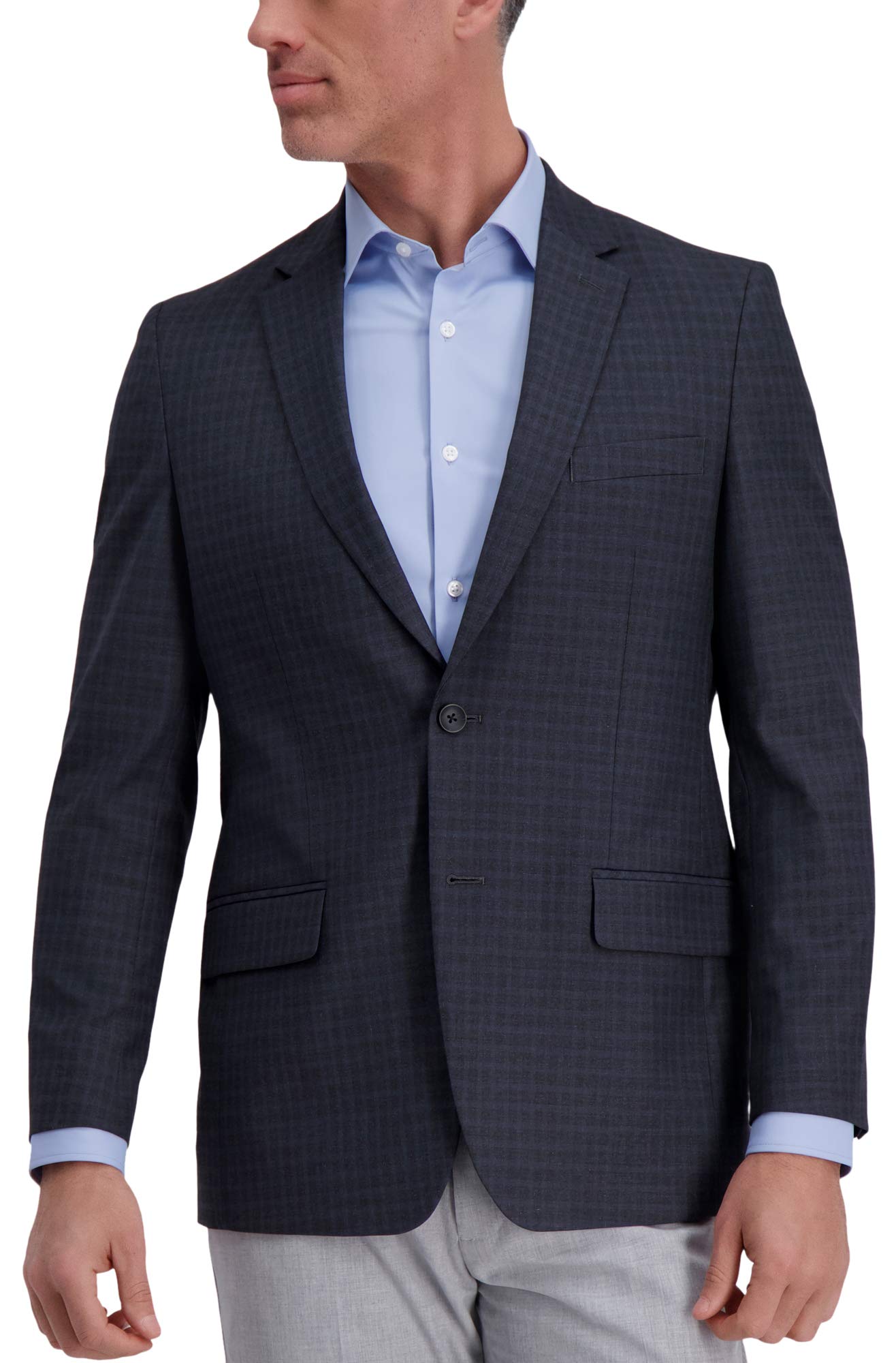 Haggar Men's Premium Stretch Tailored Fit Sport Coat - Comfortable & Stylish Blazer for Business, Office, and Formal Occasions