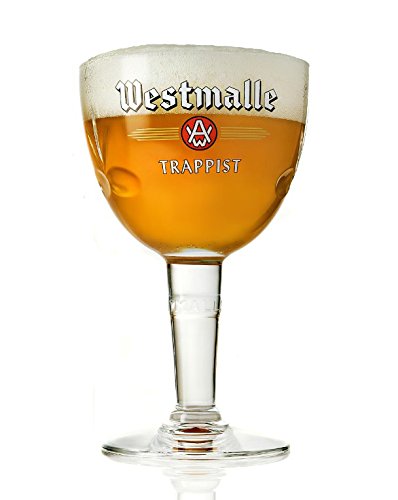 Authentic Trappist Belgian Beer Glass Set - Premium Abbey Chalice for Craft & Belgian Ales - Perfect for Home Bars, Pubs & Beer Tasting Events