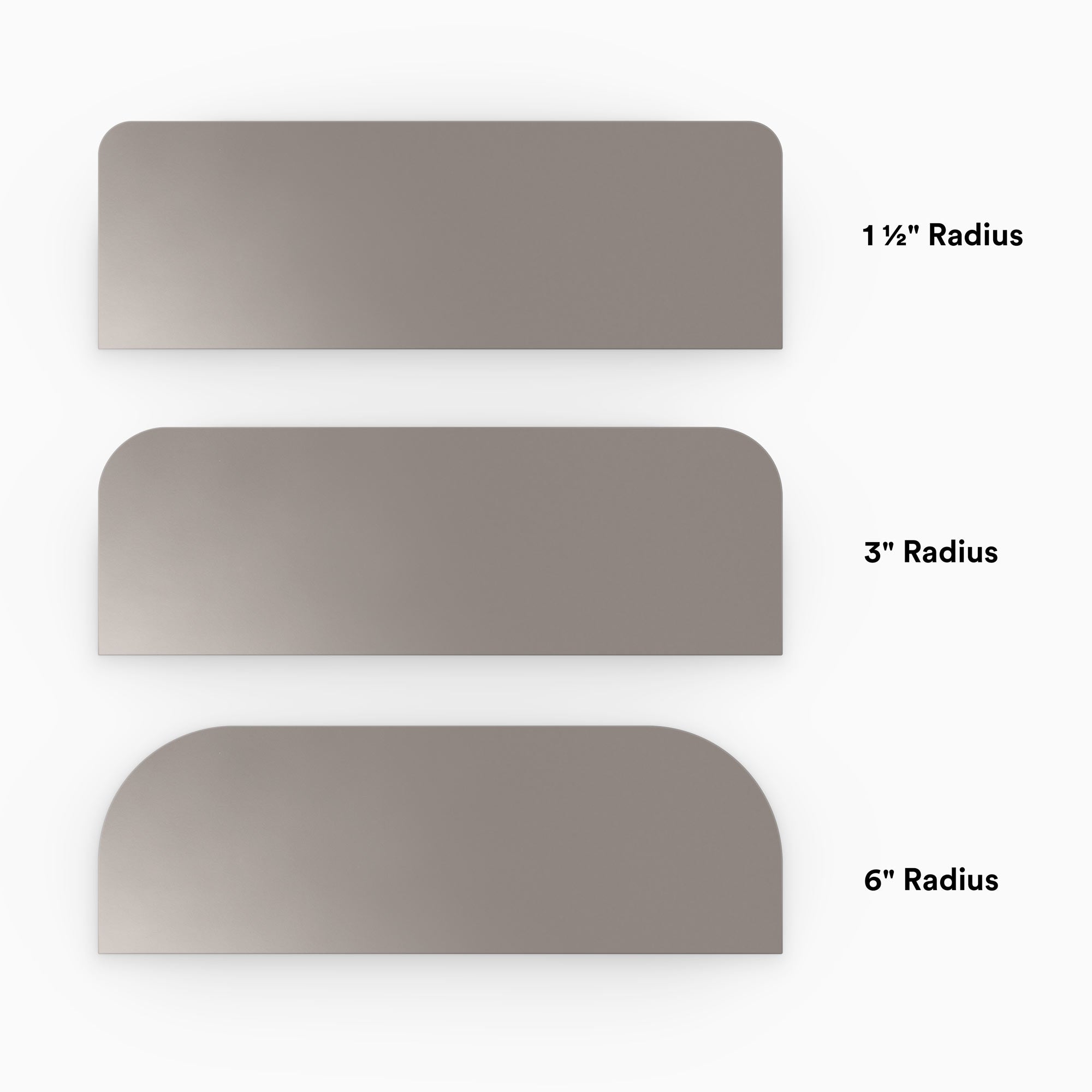Aksel RADius Arsenic Floating Shelf - Modern Wall Mounted Shelving for Living Room, Bedroom & Office Decor