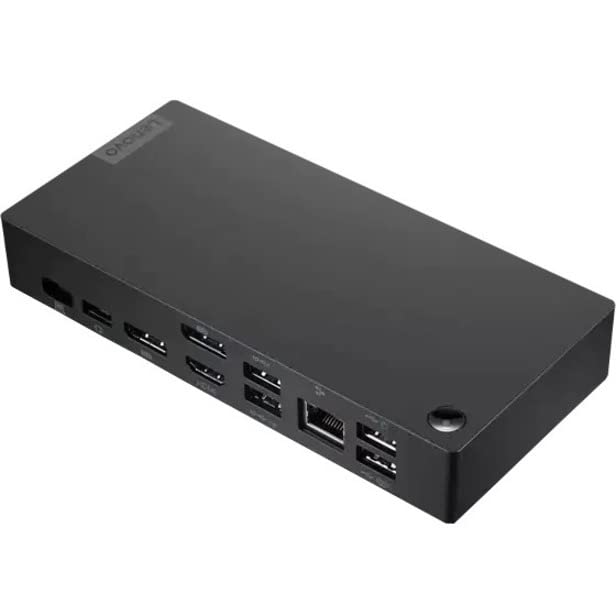 Lenovo USB-C Docking Station for Windows Laptops - 65W/90W Power Adapter - Universal Compatibility with Windows 10+ - Dual 4K@60Hz (2xDP, 1xHDMI) - Multiple USB Ports (USB-C & USB-A) - Black (40B50090US) - Perfect for Home Office & Business Workstations