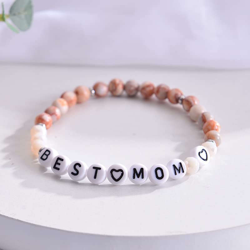 Grandmother & Granddaughter Bracelet Set - Natural Stone Jewelry Gift for Women | Thoughtful Present from Grandma, Birthday & Anniversary Keepsake