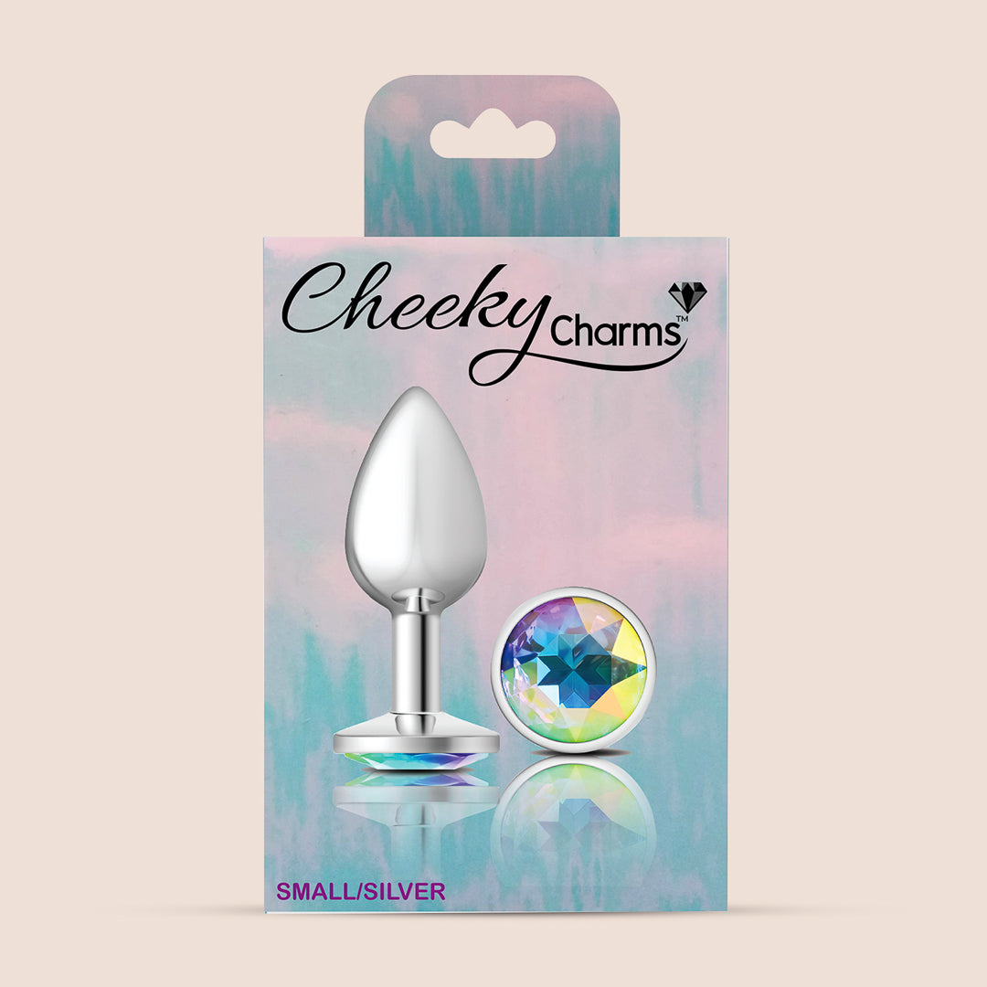 Cheeky Charms Silver Round Plug - Lightweight Metal Booty Jewelry for Women | Belly Button Rings, Body Piercing Jewelry | Perfect for Parties, Festivals & Everyday Wear