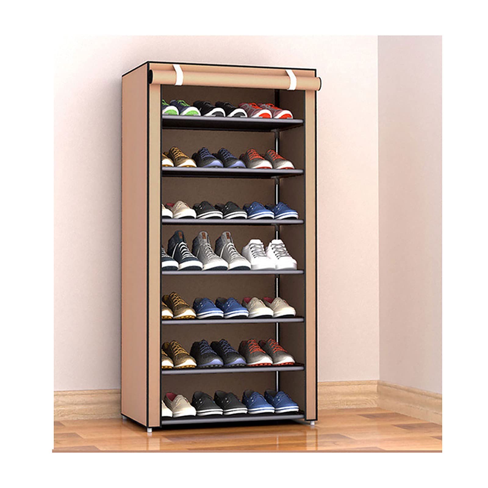 **WWFZS Multi-Layer Shoe Rack - Dustproof Shoe Storage Cabinet, Easy Assembly Shoe Organizer for Home, Dorm & Entryway - Space-Saving Shoe Shelf for Sneakers, Boots & Sandals**