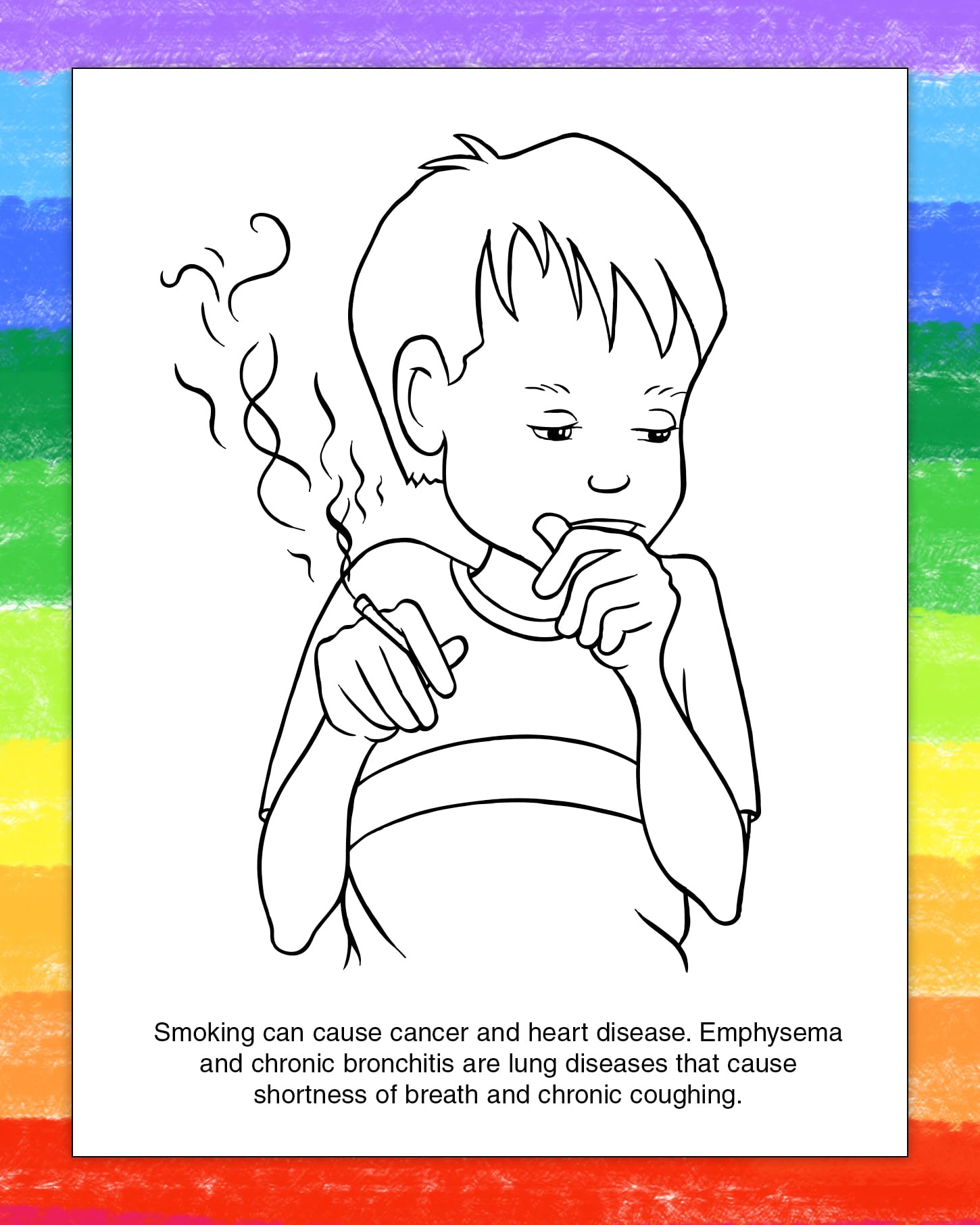 ZOCO Anti-Smoking Educational Coloring Books for Kids - 250 Pack with Crayons | Fun Activities, Puzzles & Games | Perfect for Schools, Community Events & Health Awareness Programs