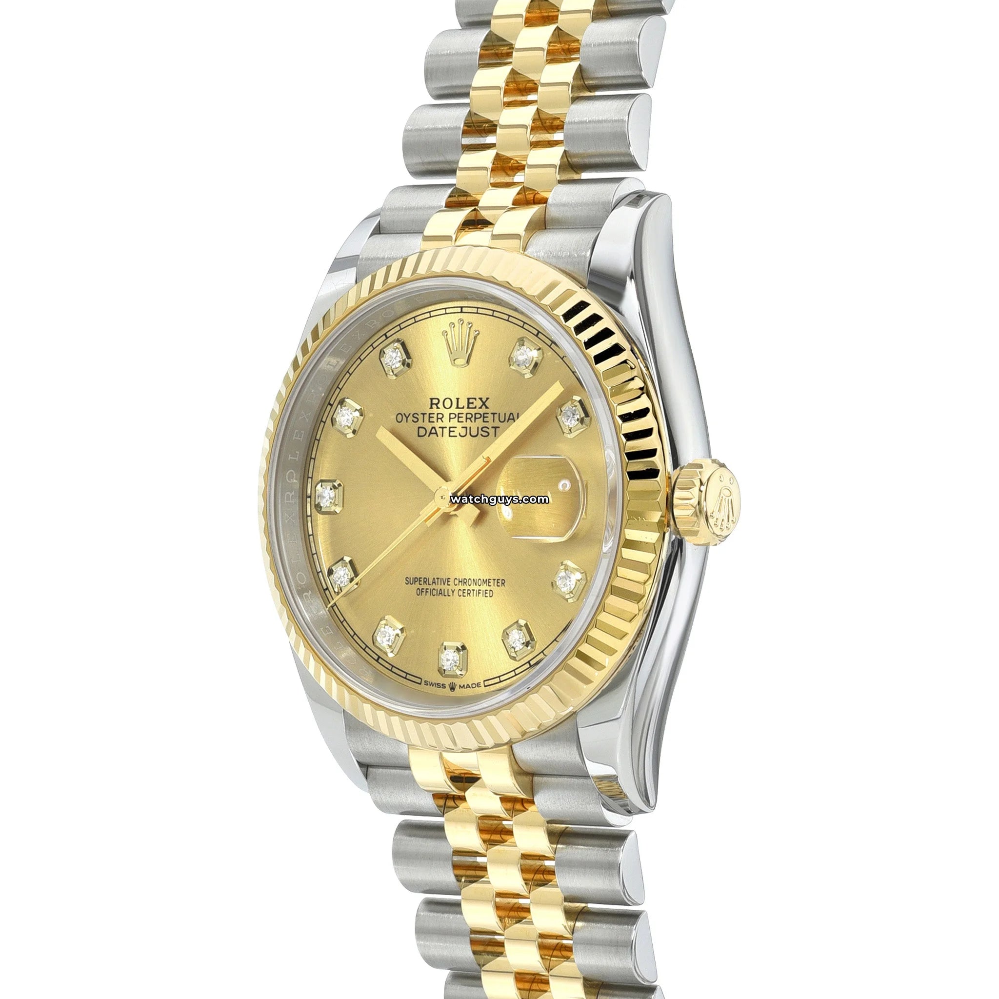 Rolex Datejust 126233 Champagne Dial Diamond Bezel Jubilee Bracelet Watch - Luxury Timepiece for Business & Special Occasions