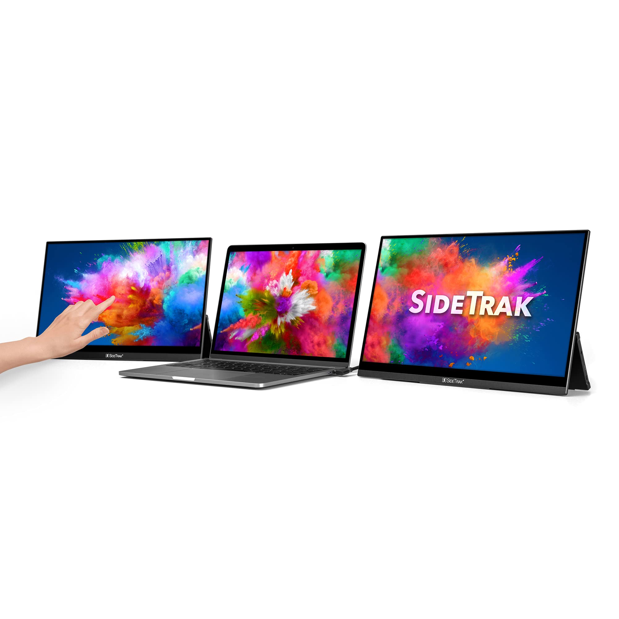 SideTrak Solo Pro Triple Touchscreen Portable Monitor for Laptop - 15.6