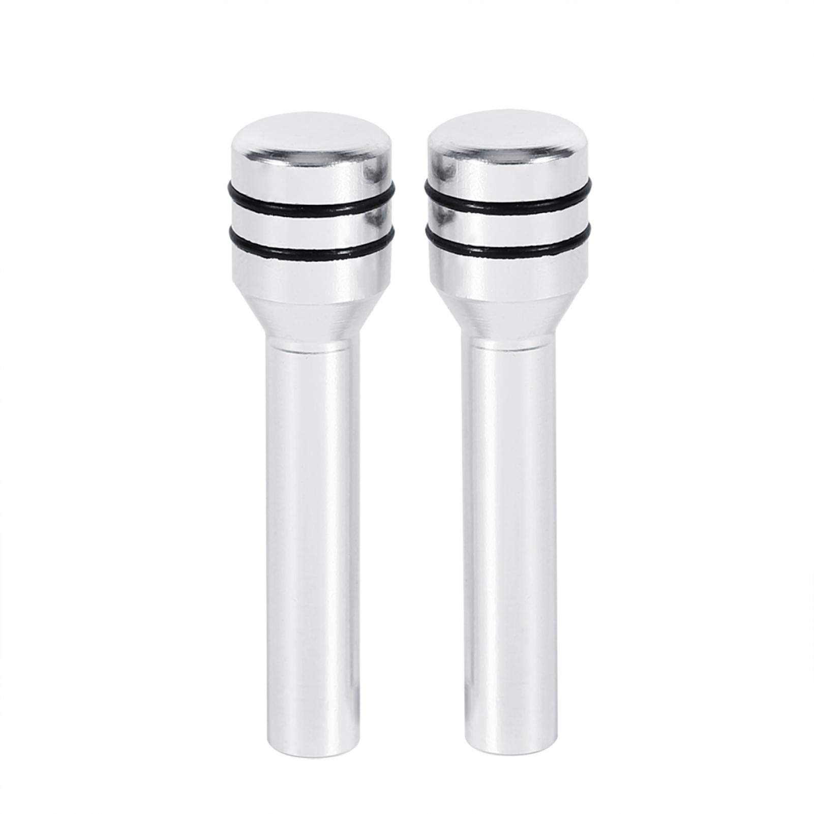 Universal Car Truck Aluminum Interior Door Lock Knob Pins Cover (2Pcs) - Silver | Durable Replacement for Broken Door Lock Switches | Perfect for Sedans, SUVs & Pickup Trucks