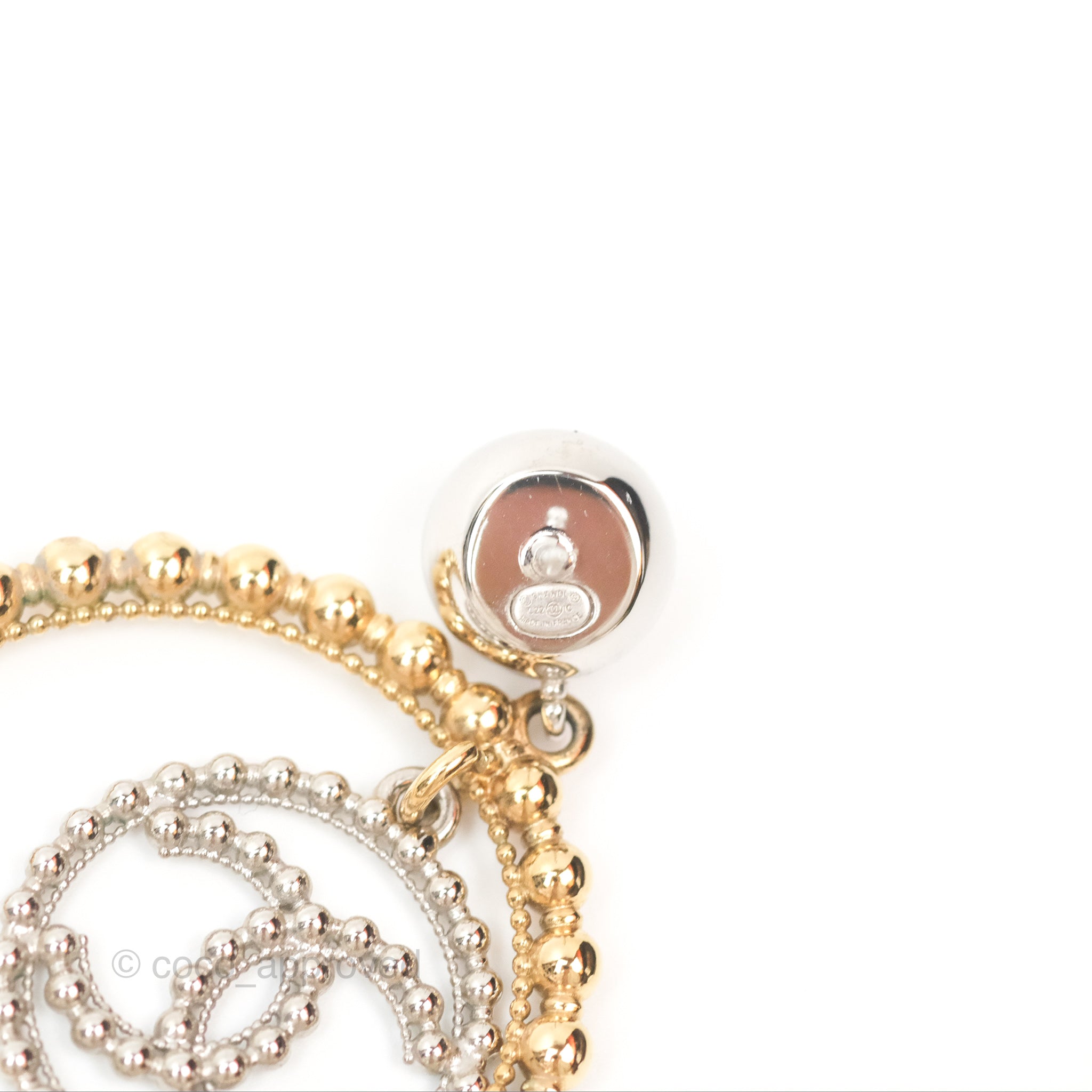 Chanel CC Hoop Drop Earrings in Silver & Gold Tone - 22C Collection | Luxury Fashion Jewelry for Women, Perfect for Parties, Weddings & Special Occasions