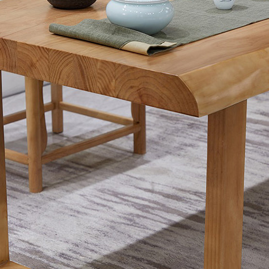 Simple Modern Pine Wood Chinese Tea Table - Handcrafted Solid Wood Tea Table for Living Room, Zen Decor, Asian Style Home Furniture - Perfect for Tea Ceremony, Meditation & Relaxation