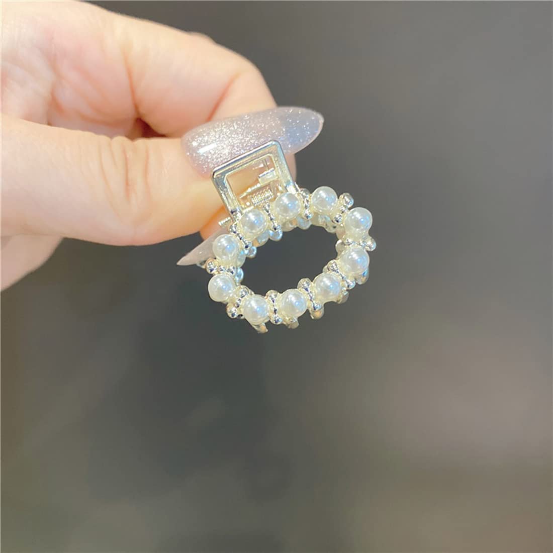 Elegant White Pearl Hair Claw Clips - Non-Slip Bow Hair Clamps for Women & Girls (3-Pack) | Perfect for Updos, Ponytails & Everyday Hairstyles
