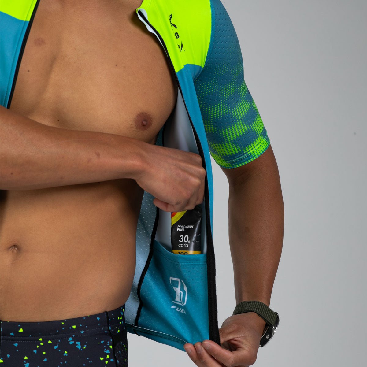Men's Limited Edition Tri Aero Cycling Jersey - Lightweight & Breathable Performance Bike Shirt for Road Racing & Training - Electric Blue Color