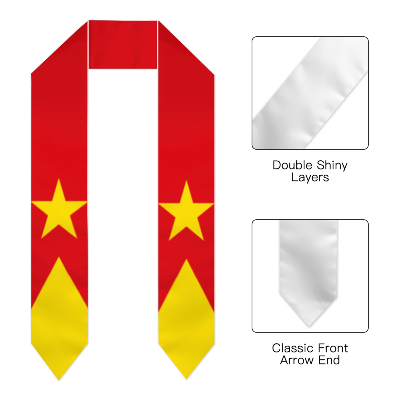Tigray Region Flag Graduation Sash 2024 - 72 Inch Ethiopian Cultural Stole for Adults - Perfect for Graduation Ceremonies, Cultural Events & Pride Celebrations