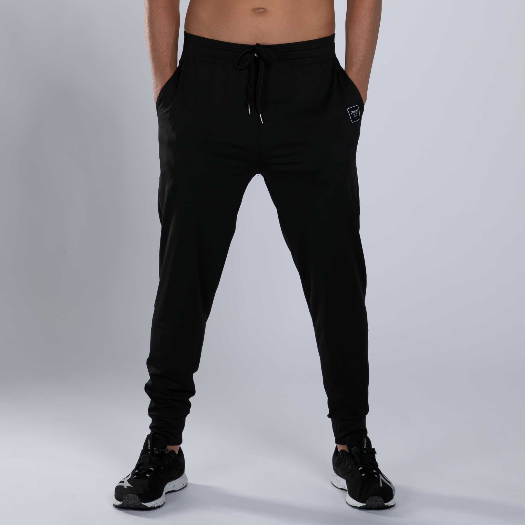 Men's Elite Run Jogger Pants - Lightweight, Breathable & Comfortable Running Joggers for Men - Perfect for Gym, Workout & Casual Wear - Black