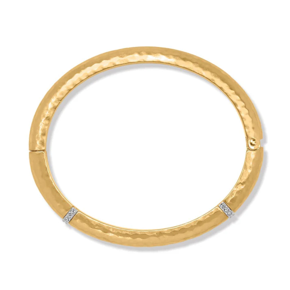 Brighton Meridian Geo Hinged Bangle Bracelet for Women - Elegant Gold-Tone Geometric Jewelry for Everyday Wear & Special Occasions